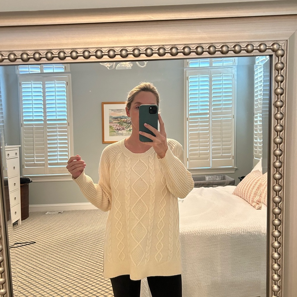 Madewell cableknit wool sweater